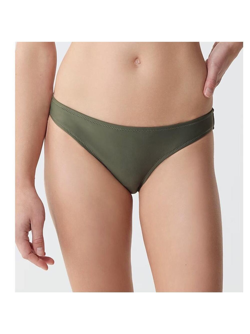 NWT J. Crew Heritage 1989 High-Leg Bikini Bottom Swimwear BP209 Green Size XS